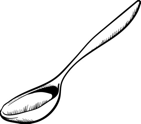 picture of a spoon|sketch picture of a spoon.